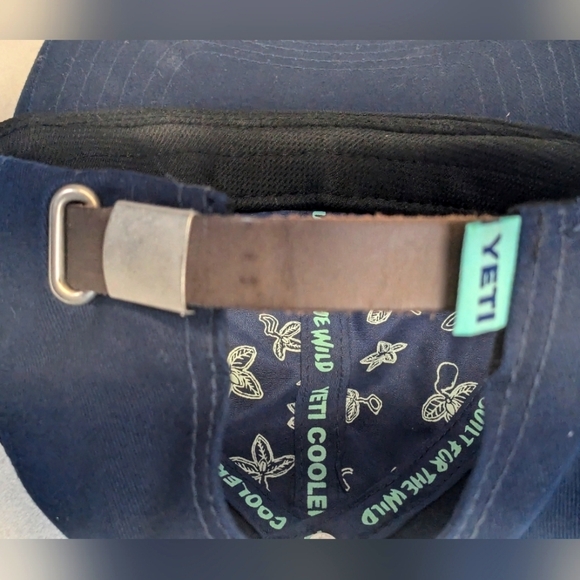 YETI Coolers "Built for the Wild" Strapback Adjustable Blue Ball Cap - Picture 4 of 6